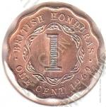  5-146	Британский Гондурас 1 цент 1969г. КМ # 30 UNC бронза 2,5гр. 19,5мм