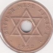 15-40 Британская Западная Африка 1 пенни 1952г. бронза - 15-40 Британская Западная Африка 1 пенни 1952г. бронза