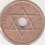 15-40 Британская Западная Африка 1 пенни 1952г. бронза