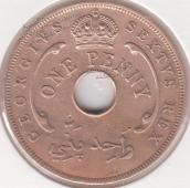 15-40 Британская Западная Африка 1 пенни 1952г. бронза - 15-40 Британская Западная Африка 1 пенни 1952г. бронза