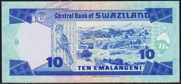Свазиленд 10 эмалангени 1986г. P.15a - UNC - Свазиленд 10 эмалангени 1986г. P.15a - UNC