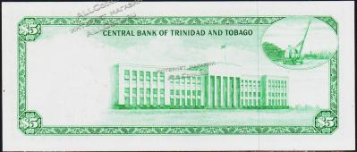 Тринидад и Тобаго 5 долларов 1964г. Р.31а -  UNC - Тринидад и Тобаго 5 долларов 1964г. Р.31а -  UNC