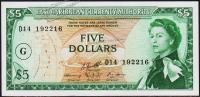Восточные Карибы 5 долларов 1965г. P.14k - UNC