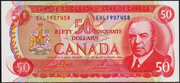 Канада 50 долларав 1975г. P.90в - UNC - Канада 50 долларав 1975г. P.90в - UNC