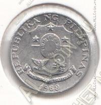 23-89 Филиппины 1 сентимо 1969г. КМ # 196 алюминий 10мм