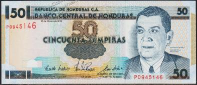 Гондурас 50 лемпир 25.02.1993г. P.74в - UNC - Гондурас 50 лемпир 25.02.1993г. P.74в - UNC