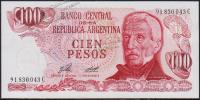 Аргентина 100 песо 1976-78г. P.302a.C - UNC