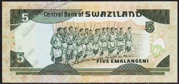 Свазиленд 5 эмалангени 1990г. P.19a - UNC - Свазиленд 5 эмалангени 1990г. P.19a - UNC