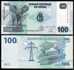 Конго 100 франков 2007г. UNC