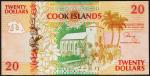 Кука острова 20 долларов 1992г. P.9 UNC