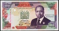 Кения 100 шиллингов 1989г. P.27а - UNC