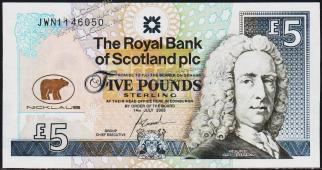 Шотландия 5 фунтов 2005г. P.365 UNC - Шотландия 5 фунтов 2005г. P.365 UNC