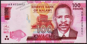 Малави 100 квача 2014г. P.NEW - UNC - Малави 100 квача 2014г. P.NEW - UNC