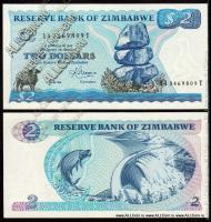 Зимбабве 2 доллара 1983г. P.1в - UNC