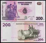 Конго 200 франков 2007г. Р.99а - UNC
