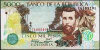 Колумбия 5000 песо 21.08.2009г. P.452k - UNC