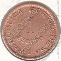 31-111 Мозамбик 1 эскудо 1965г. КМ # 82 бронза 8,0гр. 26мм