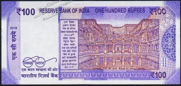Банкнота Индия 100 рупий 2018 года. P.NEW - UNC - Банкнота Индия 100 рупий 2018 года. P.NEW - UNC