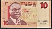 Банкнота Нигерия 10 найра 2008г. P.33c UNC бумага