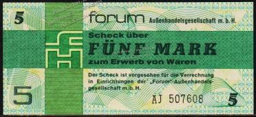 ГДР (Германия) 5 марок 1979г. P.FX 3 UNC  - ГДР (Германия) 5 марок 1979г. P.FX 3 UNC 