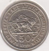 37-12 Восточная Африка 50 центов 1948г. 