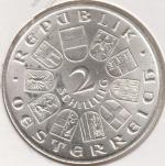 2-90 Австрия 2 шиллинга 1928г. KM# 2843 UNC серебро