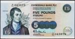 Шотландия 5 фунтов 1990г. P.218а - UNC