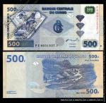 Конго 500 франков 2002г. Р.96 UNC