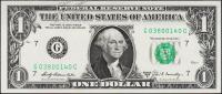 Банкнота США 1 доллар 1969B года. Р.449c - UNC "G" G-C 