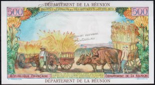 Банкнота Реюньон 10 новых франков 1971 года. Р.54в - UNC - Банкнота Реюньон 10 новых франков 1971 года. Р.54в - UNC