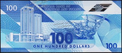 Банкнота Тринидад и Тобаго 100 долларов 2019 года. P.NEW - UNC - Банкнота Тринидад и Тобаго 100 долларов 2019 года. P.NEW - UNC