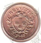 3-58 Швейцария  1 раппен 1940 г. KM# 3.2B  Бронза 1,5 гр. 16,0 мм.  - 3-58 Швейцария  1 раппен 1940 г. KM# 3.2B  Бронза 1,5 гр. 16,0 мм. 