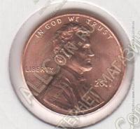 арт491 США 1 цент 2011Р КМ#468 UNC 