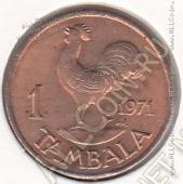33-100 Малави 1 тамбала 1971г. КМ # 7.1 бронза 1,76гр. 17мм - 33-100 Малави 1 тамбала 1971г. КМ # 7.1 бронза 1,76гр. 17мм