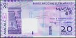 Банкнота Макао 20 патак 2005 года. P.81а -  UNC