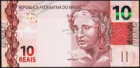 Банкнота Бразилия 10 реал 2010 (17) года. Р.NEW - UNC