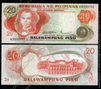 Филиппины 20 песо 1970г. P.150 UNC