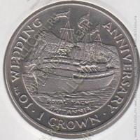 8-52 Гибралтар 1 крона 1991г. КМ#36 UNC