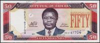 Либерия 50 долларов 2011г. P.29e - UNC