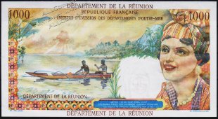Банкнота Реюньон 20 новых франков 1971 года. Р.55в - UNC - Банкнота Реюньон 20 новых франков 1971 года. Р.55в - UNC