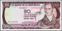Банкнота Колумбия 50 песо 01.01.1983 года. P.422в - UNC