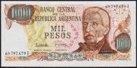 Аргентина 1000 песо 1976-83г. P.304d - UNC