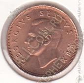 32-162 Южная Африка 1/4 пенни 1949г КМ # 32,1 бронза - 32-162 Южная Африка 1/4 пенни 1949г КМ # 32,1 бронза