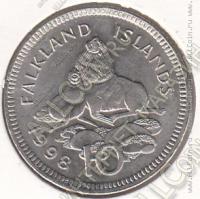 30-136 Фолклендские Острова 10 пенсов 1998г. КМ # 5.2 медно-никелевая 6,5гр. 24,5мм