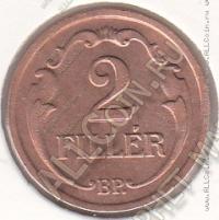 29-126 Венгрия 2 филлера 1937г. КМ # 506 бронза 3,23гр.