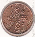 27-112 Остров Мэн 1 новый пенни 1975г КМ # 20 бронза 3,56гр.20,32мм