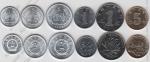 арт464 Китай набор 6 монет 1986-2012г. UNC