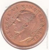 3-164 Новая Зеландия 1 пенни 1946 г. KM# 13 Бронза 9,6 гр. 31,0 мм. - 3-164 Новая Зеландия 1 пенни 1946 г. KM# 13 Бронза 9,6 гр. 31,0 мм.