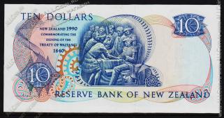 Новая Зеландия 10 долларов 1990г. P.176 UNC - Новая Зеландия 10 долларов 1990г. P.176 UNC