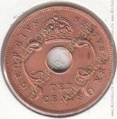 19-44 Восточная Африка 10 центов 1951г. КМ # 34 бронза 9,5гр.  - 19-44 Восточная Африка 10 центов 1951г. КМ # 34 бронза 9,5гр. 